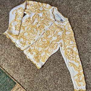 Michael Simon Designer Embroidered Cardigan